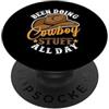 Cowboy Barn Bull Rider Rodeo Country Wes Ho fatto roba da cowboy tutto il giorno Cowgirl Country Western PopSockets PopGrip Adesivo