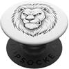 Leone Rugghiente Design Studio Leone Feroce Testa Selvatica Arte Grafica Vintage PopSockets PopGrip Adesivo
