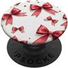 Coquette Aesthetic Gifts Fiocco Borgogna Motivo Nastro Rosso Coquette PopSockets PopGrip Adesivo