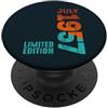 Birth Since Month Of July Retro Vintage Luglio 1957 Anno 1957 Retro 1957 Vintage 1957 Dal 1957 PopSockets PopGrip Adesivo