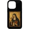 Icona di Santa Caterina da Bologna Custodia per iPhone 13 Pro Elegante Icona Cattolica di Santa Caterina da Bologna