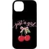 Cherry Aesthetic Summer Fruit Lover Red Custodia per iPhone 14 Plus Just A Girl Ciliegie Estetiche Rosso Ciliegia Amante della Frutta Estate