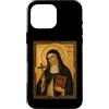 Icona di Santa Caterina da Bologna Custodia per iPhone 16 Pro Max Elegante Icona Cattolica di Santa Caterina da Bologna