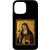 Icona di Santa Caterina da Bologna Custodia per iPhone 13 Pro Max Elegante Icona Cattolica di Santa Caterina da Bologna