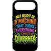 Sarcastic Unhinged Memes & Edgy Quote De Custodia per iPhone Air Il mio corpo è una macchina che trasforma tutto in diarrea