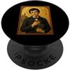 Icona di San Domenico Savio Elegante Icona Cattolica di San Domenico Savio PopSockets PopGrip Adesivo