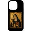 Icona di Santa Caterina da Bologna Custodia per iPhone 14 Pro Elegante Icona Cattolica di Santa Caterina da Bologna
