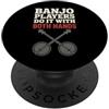 Banjo Dad Stringed Instrument Future Mus Banjo Player Bluegrass Crew Pluck Vita Folk Music Legend PopSockets PopGrip Adesivo