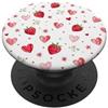 Strawberry Aesthetic Gifts Modello Ditsy di San Valentino di cuori di fragola PopSockets PopGrip Adesivo