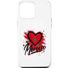 Morocco Travel Heart Co Custodia per iPhone 12 Pro Max Bandiera a forma di cuore con scritta I Love Morocco, souvenir turistico