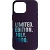 Birthday Gift Limited Edition July 2000 Custodia per iPhone 16 Pro Max Edizione Limitata Luglio 2000 Retro Vintage 2000