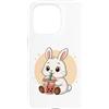 Cute Kawaii Rabbit Drinks Boba Bubble Te Custodia per iPhone 15 Pro Carino Coniglio Kawaii Anime Bere Bubble Tea Ragazza Bambini