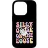 Funny Silly Goose Custodia per iPhone 14 Pro Oca stupida sul sciolto