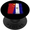 China El Salvador Heritage Flags Bandiera della Cina El Salvador | Radici salvadoregne cinesi PopSockets PopGrip Adesivo