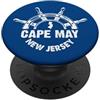 Aharon's Stuff Vintage Nave Ruota Nautica Grafica Capo Maggio New Jersey PopSockets PopGrip Adesivo