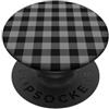 Preposh Nero e Grigio Gingham Preppy Estetica Girly Trendy PopSockets PopGrip Adesivo