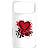 Morocco Travel Heart Co Custodia per iPhone 17 Pro Max Bandiera a forma di cuore con scritta I Love Morocco, souvenir turistico