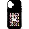 Funny Silly Goose Custodia per iPhone 16 Oca stupida sul sciolto