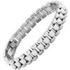 amorili Bracciale Uomo Maglia President in Acciaio Inox - Vari Modelli e Colori - Braccialetto Elegante Regalo per Lui