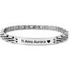 amorili Bracciale Personalizzato Uomo con Incisione in Acciaio Inox Maglia Jubilee, Idea Regalo per Lui, Marito, Compagno, Fidanzato, Personalizzabile con Nome, Data e Frase