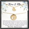 TILOVE Collane Madre Figlia Cuore Oro Acciaio Inossidabile - Set 2 Gioielli Messaggio Personalizzato Scatola Regalo - Idea Regalo Compleanno Festa Madri Richiesta Madrina