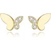 Clearine Delicati semplici orecchini in argento sterling 925 da donna, classici cuori/celtico/farfalla, gioielli per compleanno, anniversario, Natale, festa della mamma, Argento sterling, Zirconia