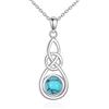 Vadmans Collana Nodo Celtico Argento 925 Collanine Turchese Gioielli Celtico Nodo Regalo per Donne Uomini