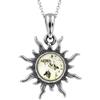 SilverAmber Jewellery Ciondolo a forma di farfalla in vera ambra baltica e argento sterling, senza catena, GL362