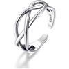 IMINI Anello regolabile Vintage S925 Sterling Silver Thumb Ring Celtic Nodo Aperto Per Le Donne Uomini Migliore BBF