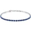 Maserati Sector No Limits Bracciale Uomo in Acciaio, Smalto, Cristalli, Collezione Tennis , Tennis blu - SANN51