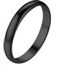 Suplight Anello Argento 925 Donna Nero Fedina Argento a Fascia 3mm Misura 14,5 - Regalo per Ragazza