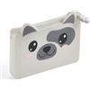 Back2Fun - Porta Tessere per Bambini con Tasca Esterna per Tessera di Trasporto, Portatutto in Silicone Multiuso: Chiavi, Monete o Piccoli Oggetti, Orecchiette in Rilievo, Stile Kawaii, Cagnolino