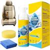 APRILADY 4-In-1 Multi-Enzyme Foam Cleaner,Multi-Purpose Foam Cleaner Kit,Rinse-Free Deep Cleaning Foams Spray with Sponge & Towel,Powerful Stain & Grease Remover for Car Interior,Kitchen,Bathroom - 150ml (2)