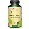 Vegavero SAW PALMETTO 10.000 mg | con Pygeum Africanum | Serenoa Repens ad Alto Dosaggio | con Acidi Grassi e Steroli | Salute della Prostata e Capelli | 90 capsule | Vegan | Vegavero®