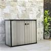 Dmora Armadio da Esterno Onore 77x139.5x120h cm Grigio un Ripiano Un'anta, Mobile da Giardino Portattrezzi Impermeabile