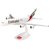 Herpa modello di aereo Emirates Airbus A380, in scala 1:250 - Snap-Fit, pezzo da collezione, miniatura deco, statuetta con supporto in plastica