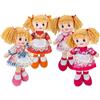 Teorema Giocattoli Teorema - Carlotta Bambola di Pezza con Grembiule Ricamato, Bambola Stoffa con Capelli di Lana, Giocattolo per bambini, Altezza 30cm
