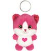 GIPSY TOYS - PORTACHIAVI IN PELUCHE GATTO CUTYDOOS LOVEROSA LAMPONE - 8 CM - REGALO SAN VALENTINO E FESTA DELLA MAMMA - ACCESSORIO TENDENZA -REGALO ORIGINALE - COMPLEMENTO PER BORSE E CHIAVI