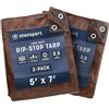 StanSport Telone antistrappo leggero, 1,5 x 1,8 m, marrone, confezione da 2