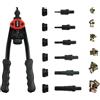 CCLIFE Set di pinze per dadi per rivetti ciechi, M3, M4, M5, M6, M8, M10, con 60 dadi per rivetti filettati, strumento ergonomico per metallo, auto, officina