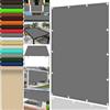 XUEQXUE Rete Ombreggiante con Occhielli Protezione 100 x 200 cm Impermeabile, Protezione Antivento 98% Anti UV Panno Ombra con Occhielli per Giardino Terrazza, Grigio Chiaro