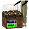 KADAX Set di 70 Compostiera in Metallo 450 Litri, 70x70x90 cm, Compostiera da Giardino in Rete Metallica, Contenitore per Compost, Gabbia per Compost, Compostiera Metallica