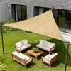 HENG FENG Vela Ombreggiante Triangolare 2.5x2.5x3.5m, Tenda da Sole Esterno Impermeabile in Tessuto Oxford con Protezione UV 95%, per Giardino Terrazza Piscina, Sabbia