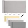 XDPBLM Vela Parasole- 0.75x1M Grigio chiaro - Telo Impermeabile con Occhielli - Vela Ombreggiante, Copertura per Pergola e Balcone, Schermo per Privacy con Protezione UV - per Portici, Terrazze e Patii