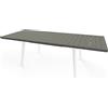 Keter Tavolo Per Giardino Harmony Allungabile Adatto Per 6/10 Persone, Bianco e Grigio 162-241 X 100,5 X 76 Centimetri