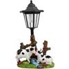 Colcolo Statua da Giardino per Esterni con E Luce Solare, Ornamento in Resina, Regalo per L'inaugurazione di Una Nuova Casa, Lampada da, Mucca da Latte 32x18x13.5 Cm