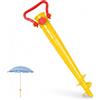 YASTA Picchetto per Ombrellone da Spiaggia 38cm Puntale Antivento con Vite Supporto Universale con Punta Girevole Trivella per Sabbia Mare Prato Adattatore per Fissaggio Rapido in Plastica ABS
