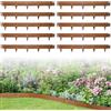 Sararoom Bordura per giardino Bordatura da Prato Bordo Aiuole, Bordure in Acciaio Corten Flessibile - 10Pz 107,5x15cm Bordi Paesaggistici Metallo Separatore Prato E Ghiaia,Barriera Erbacce per Cortile