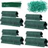 CHENGCKJ 120 clip per piante rampicanti, 80 confezioni da 2 misure, clip per piante, 20 ciocche a torsione e 20 fascette per piante, per fiori, vite, verdure, pomodori