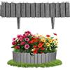 KAHEIGN Bordo per Aiuole, 22CM x 230CM Effetto Legno Bordo per Prato Recinzione Flessibile per Esterni per Giardino Bordure, Aiuole, Vialetti da Giardino e Progetti di Giardinaggio Fai Da Te (Grigio)